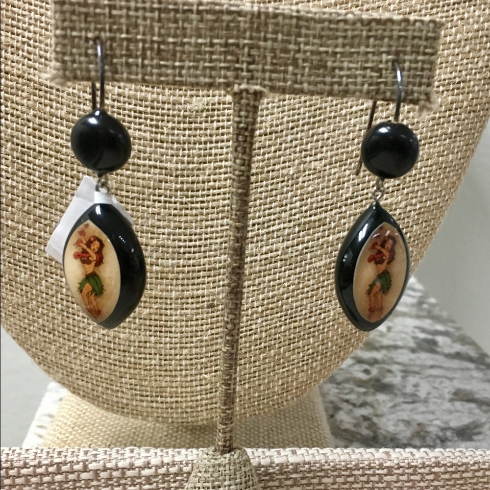 SOLD Hula Girl Earrings